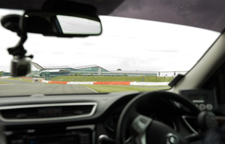 View from passenger seat inside a car